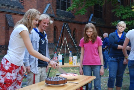 Kuchen anschneiden